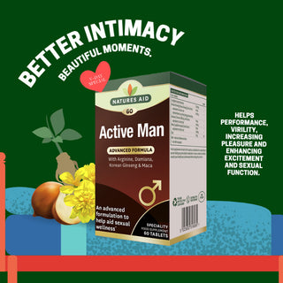 Natures Aid Active Man With Arginine Korean Ginseng & Maca Benefit
