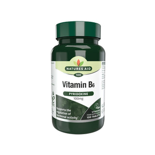 Natures Aid Vitamin B6 (Pyridoxine) 100mg, 100 tablets