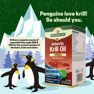 Natures Aid Antarctic Krill Oil Omega-3  - Benefits