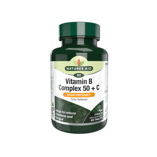 Natures Aid Vitamin B Complex 50 With Vitamin C, 90 tablets