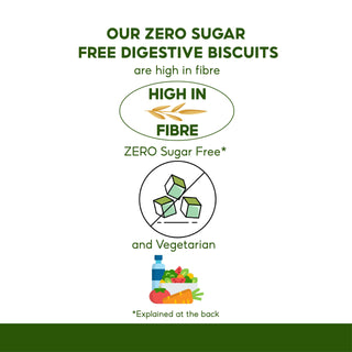 Gullon Zero Sugar Free Digestive Biscuits High Fiber - Benefits