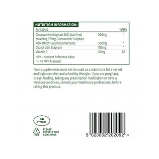 Natures Aid Glucosamine, MSM & Chondroitin with Vitamin C, 90 tablets