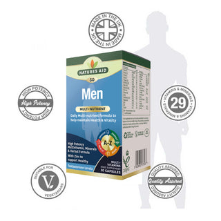Natures Aid Men Multi-Vitamins & Minerals, 30 capsules