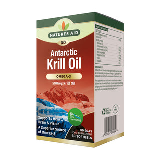 Natures Aid Antarctic Krill Oil Omega-3, 60 soft gels