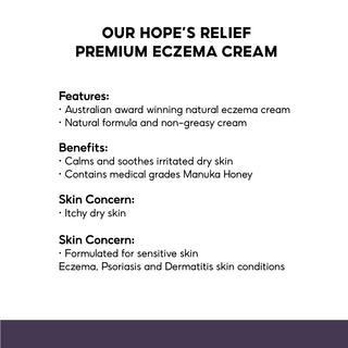 Hope's Relief Premium Eczema Skin Cream, 60g