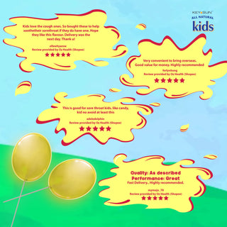 Key Sun Kids Throat Lollipops, 10 sticks