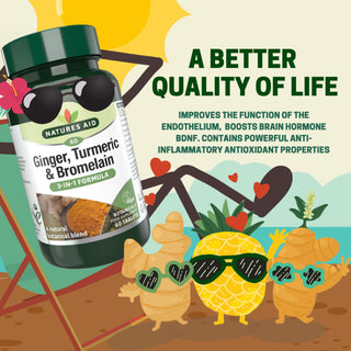 Natures Aid Ginger, Turmeric & Bromelain benefit