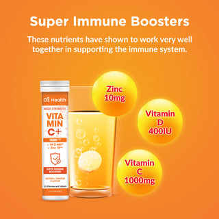 Oz Health Vitamin C+ Vitamin D & Zinc, 20 Effervescent Tabs
