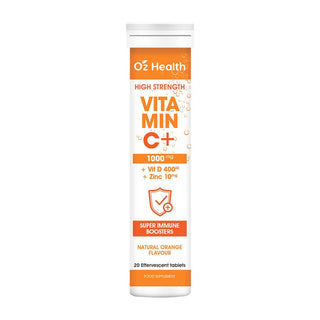 Oz Health Vitamin C+ Vitamin D & Zinc, 20 Effervescent Tabs