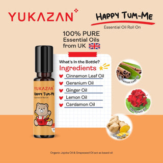 Yukazan Happy Tum-Me | 100% Pure Essential Oil Roll On
