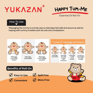 Yukazan Happy Tum-Me | 100% Pure Essential Oil Roll On