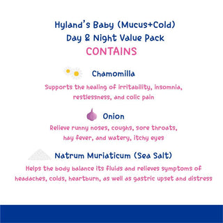 Hyland's Baby Mucus + Cold Relief Day & Night Value Pack - Ingredients