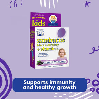Key Sun Kids Sambucus Black Elderberry + Vitamin C Lollipops