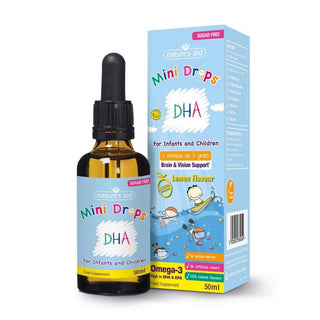 Natures Aid DHA Mini Drops (3 months to 5 years), 50ml