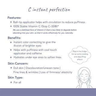 Derma E Vitamin C No Dark Circles Perfecting Eye Cream, 14g