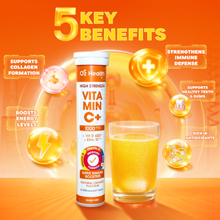 Oz Health Vitamin C+ Vitamin D & Zinc, 20 Effervescent Tabs