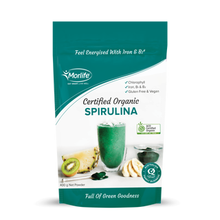 Morlife Spirulina Powder (Certified Organic) 400g