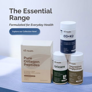 Oz Health Vitamin D3 + K2 60 Veg Capsules | Strong Bones & Heart Support | Improves Calcium Absorption