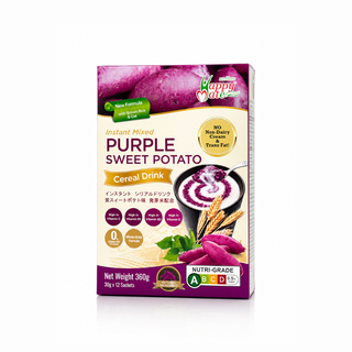 Happy Mate Purple Sweet Potato Cereal Drink, 12 Sachets