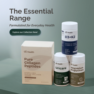 Oz Health Magnesium Biglycinate 60 Veg Capsules | Supports Muscle Cramps, Stress & Sleep