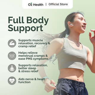 Oz Health Magnesium Biglycinate 60 Veg Capsules | Supports Muscle Cramps, Stress & Sleep