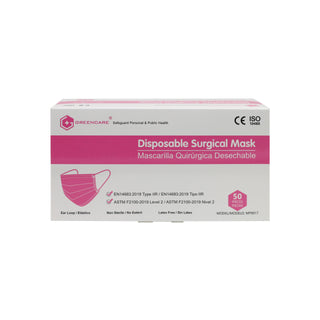 [FDA Approved] Greencare Disposable Pink Surgical Mask