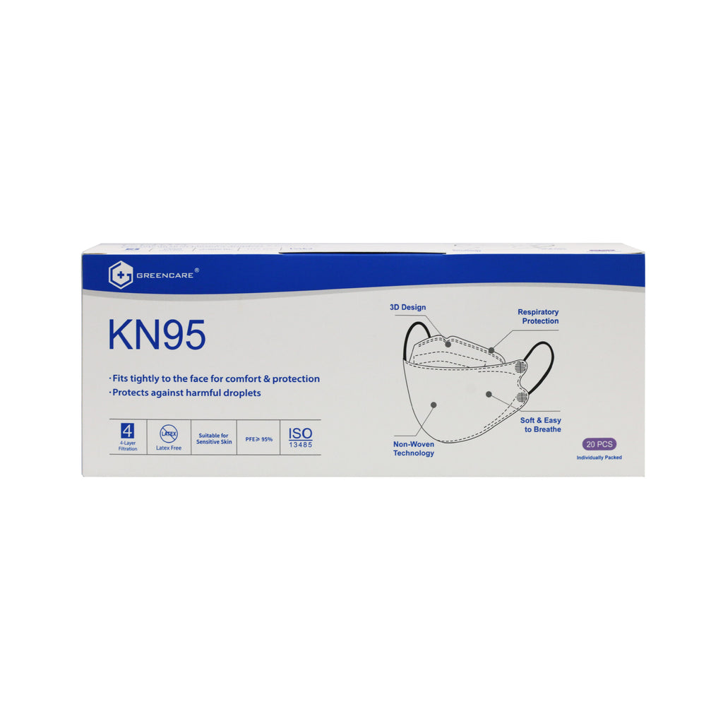 KN95 3D Fish Shaped Mask 20 pcs | White – OZ Health Singapore