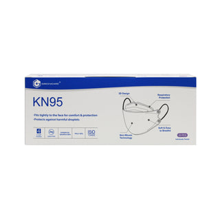 KN95 3D Fish Shaped Mask 20 pcs | White