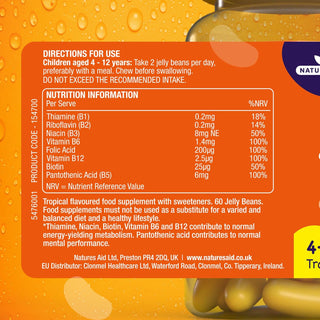 Natures Aid Mini Drops Jelly Beans Energy and Mind, 60 Beans