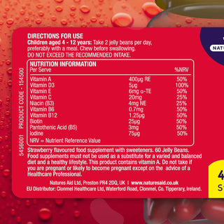 Natures Aid Mini Drops Jelly Beans Multivitamin, 60 Beans