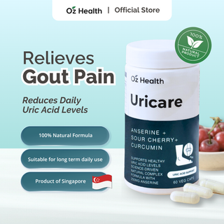 Oz Health Uricare 60 veg caps – Gout Support | Helps Reduce Uric Acid & Joint Inflammation