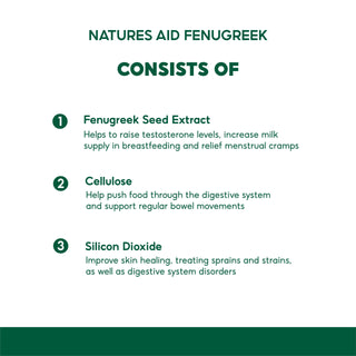 Natures Aid Fenugreek 90 caps