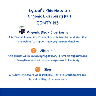 Hyland's Kids Organic Elderberry Plus Gummies 48s