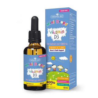 Natures Aid Vitamin D3 400iu Mini Drops, 50ml