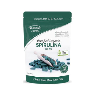 Morlife Superfood Spirulina Tablets (Certified Organic) 500s