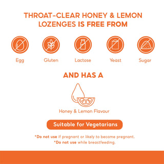 Pretorius Professional Throat-Clear Honey Lemon Lozenges, Sugar-Free